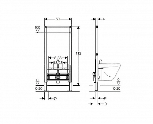 Система инсталляции для биде Geberit Duofix