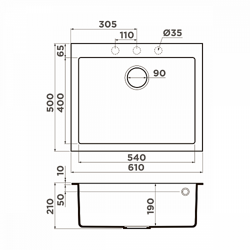 Кухонная мойка OMOIKIRI BOSEN 61 CH