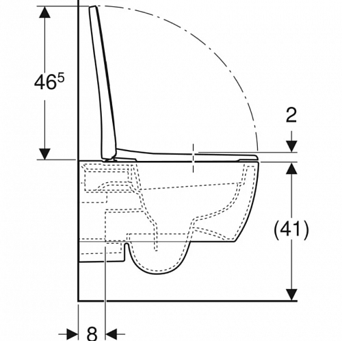 Унитаз Geberit iCon с низким креплением и функцией биде