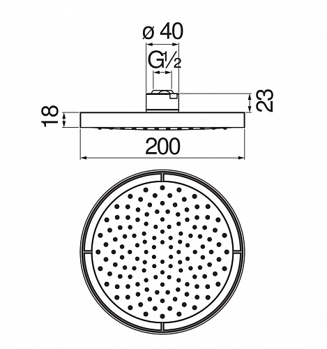 Шарнирная душевая лейка, Inox брашированный