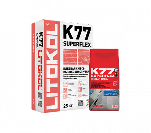 SuperFlex К77 белый-клеевая смесь (25 кг)