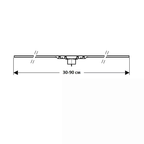 Решетка для душевого канала Geberit CleanLine 154.446.KS.1 L30-90см нержавеющая сталь матовая